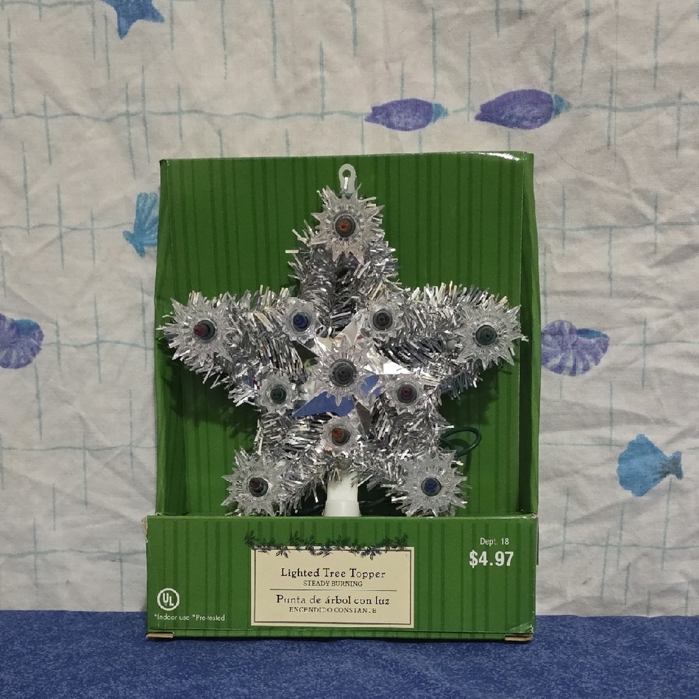 Silver Lighted Tree Topper